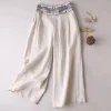 Boho Style Wide Leg Capri Pants - Image 3