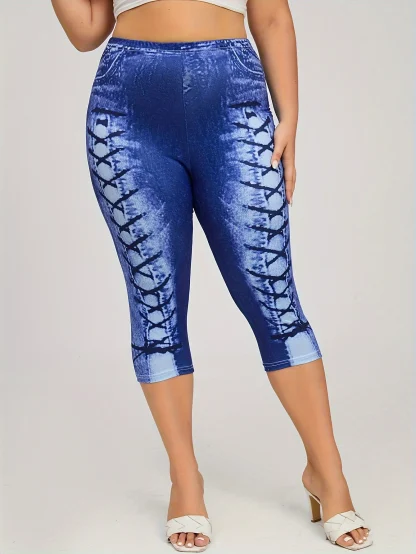 Plus Size Stretchy Capri Pants