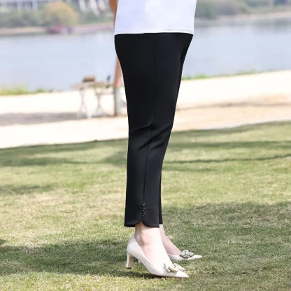 Plain Plus Size Capri Pants - Image 5