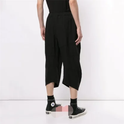 Oversized Black Capri Pants - Image 2