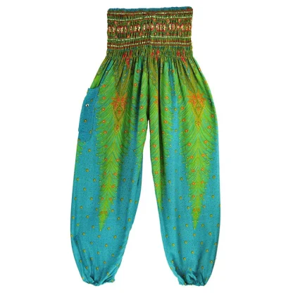 Boho Print Relax Fit Capri Pants - Image 3