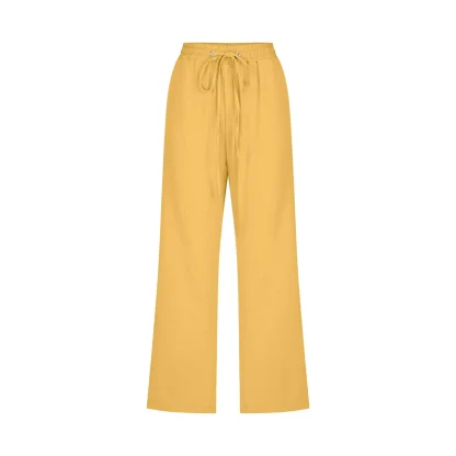 Solid Color Elastic Capri Pants - Image 4
