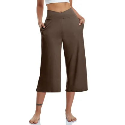 Active Wide Leg Capri Pants - Image 2