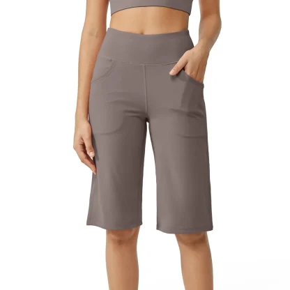 Cropped Straight Cut Capri Pants - Image 2