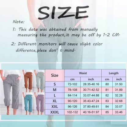 Elastic Drawstring Capri Pants - Image 7