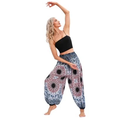 Boho Print Harem Capri Pants - Image 4