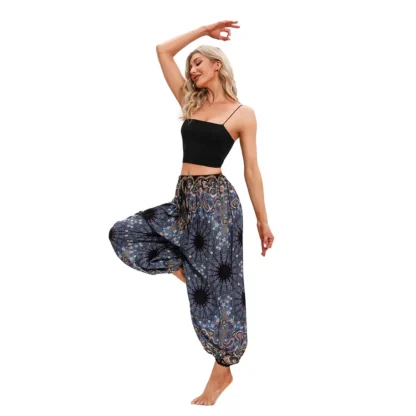 Boho Print Harem Capri Pants - Image 2