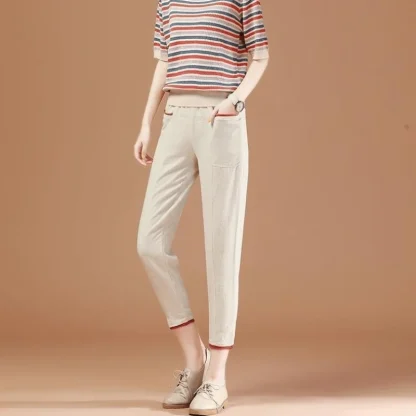 Casual Skinny Capri Pants - Image 4