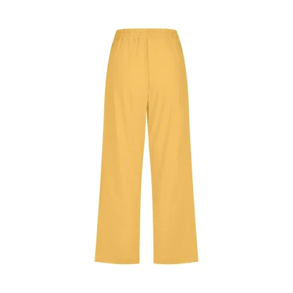 Solid Color Elastic Capri Pants - Image 5
