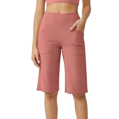 Cropped Straight Cut Capri Pants - Image 5