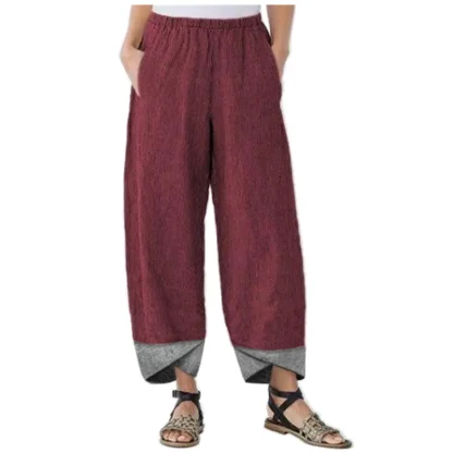 Casual Wide Leg Capri Pants - Image 4