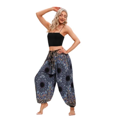Boho Print Harem Capri Pants