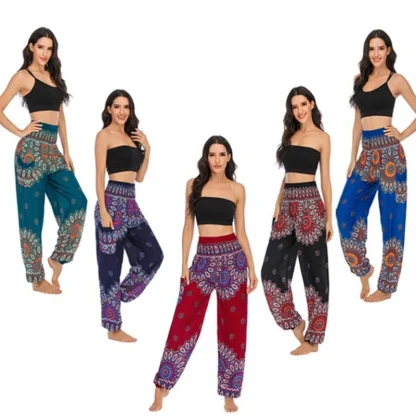 Boho Print Relax Fit Capri Pants - Image 5