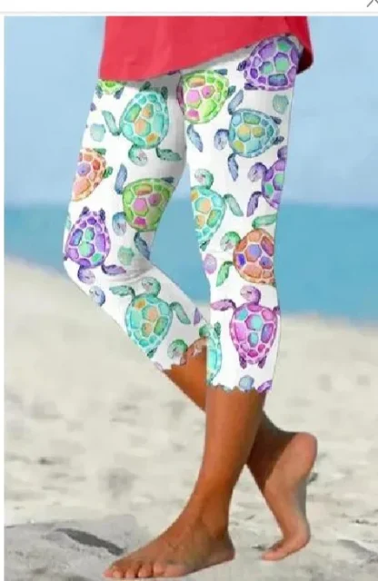 Printed Slim Fit Capri Pants - Image 4