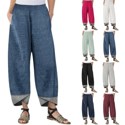 Casual Wide Leg Capri Pants - Image 6