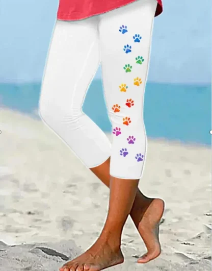 Printed Slim Fit Capri Pants - Image 3
