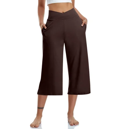 Active Wide Leg Capri Pants