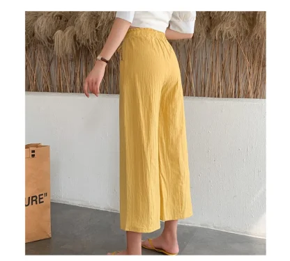 Casual Drawstring Capri Pants - Image 3