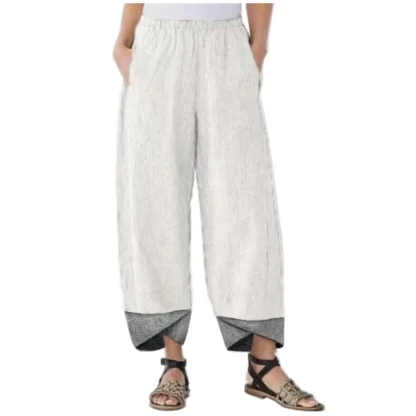 Casual Wide Leg Capri Pants - Image 2